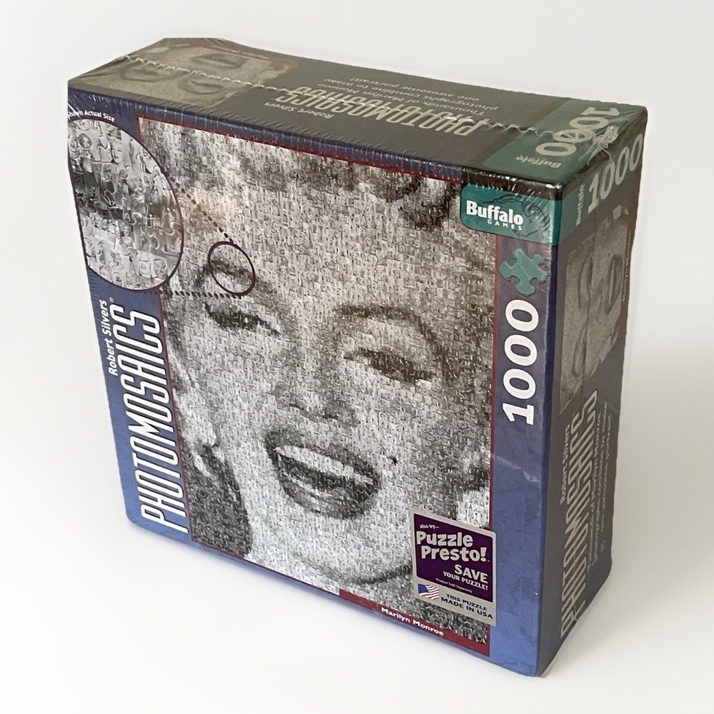 marilyn monroe photomosiacs 1000 piece PUZZLE SEALED NIB BUFFALO GAMES 20X27"